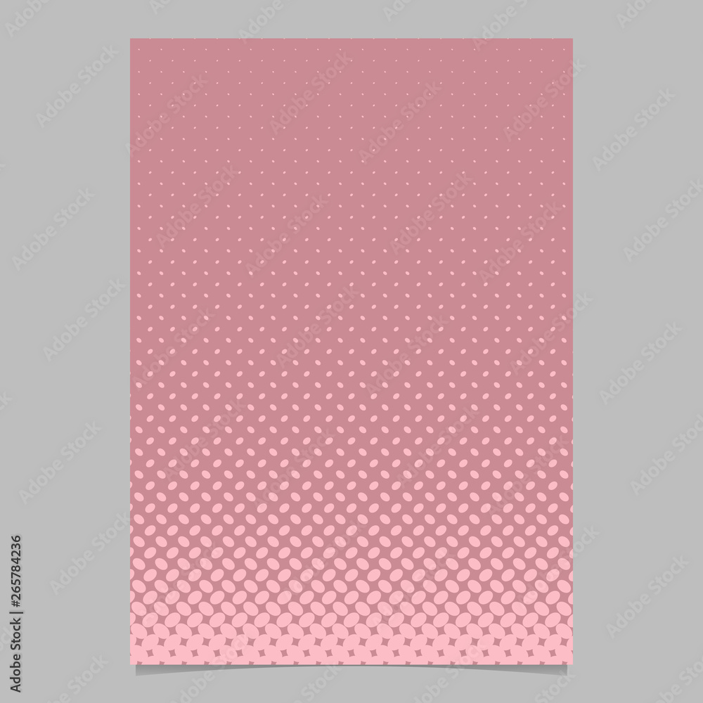 Poster pink halftone ellipse pattern brochure template - vector poster background graphic design with diago