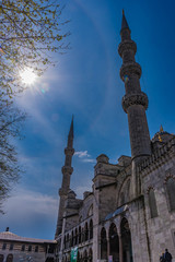 Minarette Blaue Moschee Istanbul