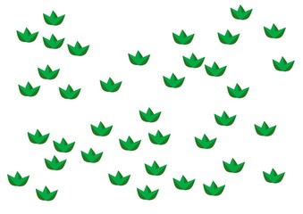 Fototapeta premium green leaf isolated on white background