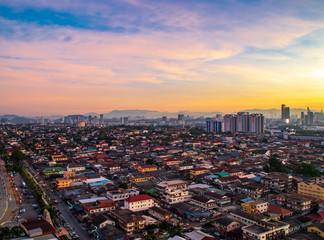 Sunrise over Petaling Jaya and Kuala Lumpur