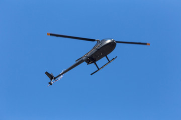 small helicopter from below