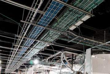 electric trays for electrical and data cabling on site