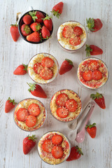 Strawberry cheesecake in a glass