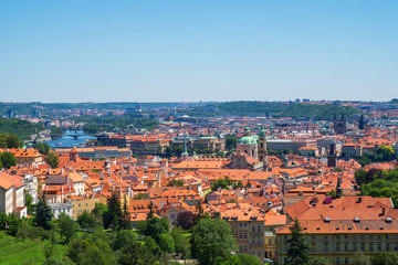Fototapeta na wymiar Blick auf die Dächer von Prag