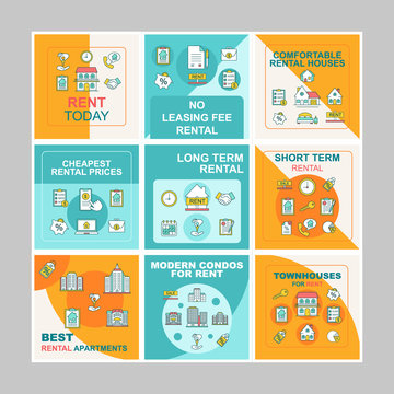 Apartment rental social media posts mockups pack