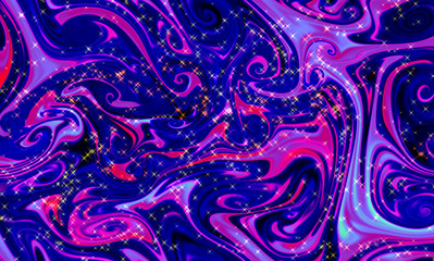 Magic space texture, pattern, looks like colorful smoke with beautiful little stars