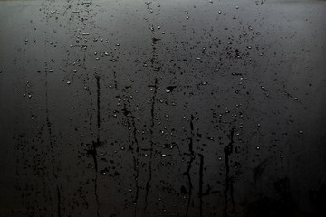 texture drops and splashes of water on a dark gray matte background