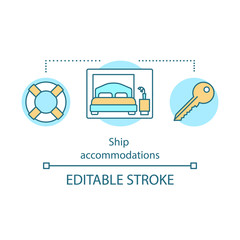 Ship accommodations concept icon