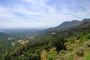 View of the Pla del Emporda and the Roses village in the north of Catalonia, Spain