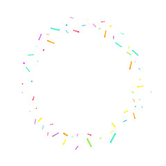 Sprinkles grainy. Cupcake donuts, dessert, party