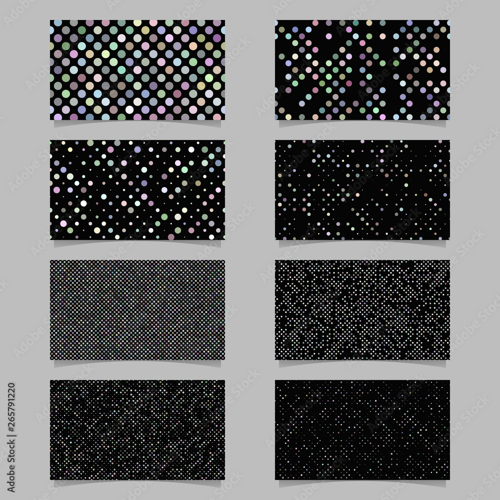 Poster abstract circle pattern mosaic card background template set