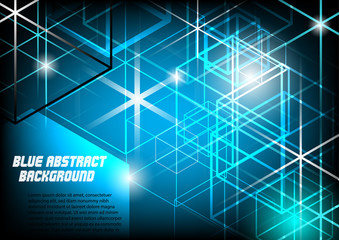 Fototapeta premium Modern blue abstract background
