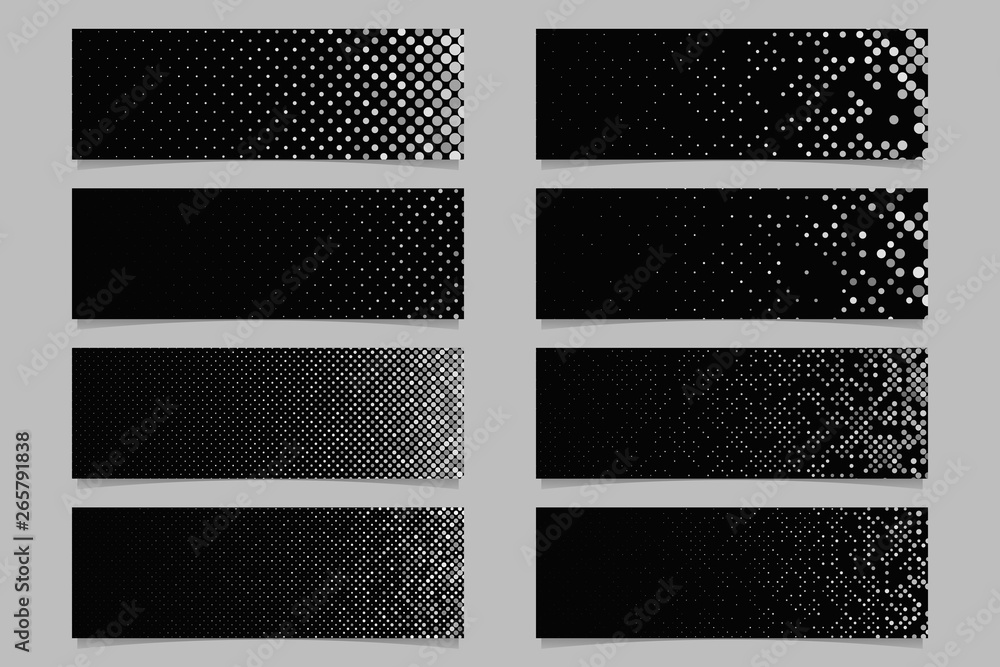 Poster circle pattern banner background set - modern vector template designs