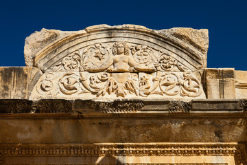 Templo de Hadrian, Ciudad romana de Efeso (Ephesus), Pueblo de Selçuk, Región de Izmir (Esmirna),...