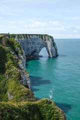 Nature Coastline of Etretat in Normandy of France