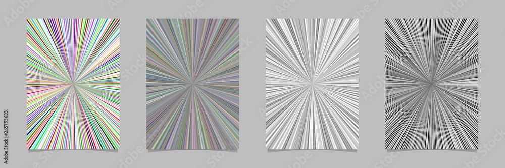 Aufkleber psychedelic abstract star burst stripe pattern poster background template set