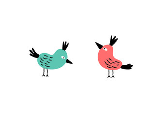 Fototapeta na wymiar Kings Birds vector illustration