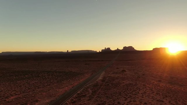 Monument Valley Aerial Shot Forest Gump Point Sunset USA