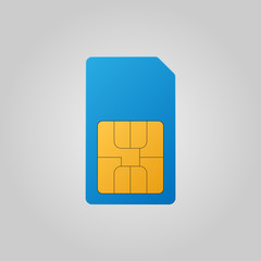 Sim Card. Mobile telecommunications technology symbol. Vector stock illustration.