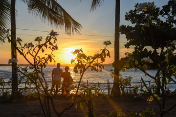 Obraz premium Sunset on lake Guaraira near Pipa, Brazil