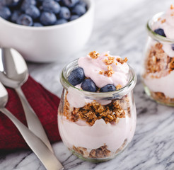 Yogurt Parfait With Fresh Blueberries