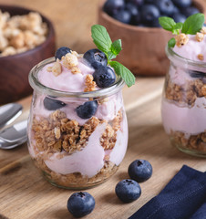 Yogurt Parfait With Fresh Blueberries
