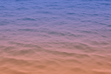 Fototapeta na wymiar Background sea in a gradient color of orange and blue.