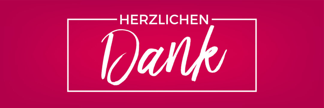 Herzlichen Dank Banner modern Style