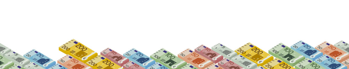 Euro Geldstapel Banner Konzept