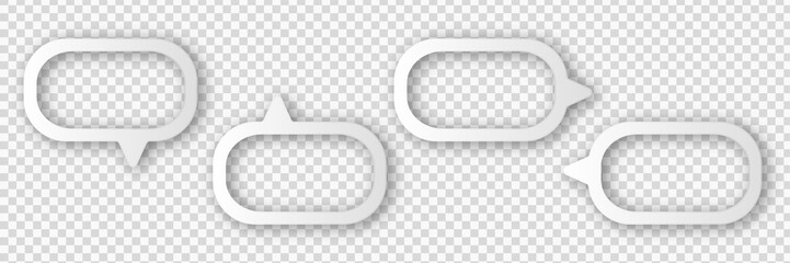 Sprechblasen zum Beschriften Transparent Vektor
