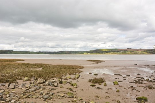 Looking Across the River Taf at Laugharne