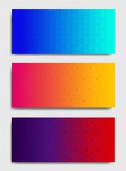 Obraz premium Colorful horizontal background templates. Trendy minimalistic geometric design.