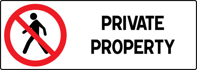 No Pedestrian Access industrial sign illustration - Forbidden to the public - No admittance!