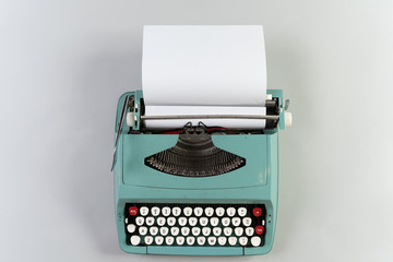 Typewriter on blank background