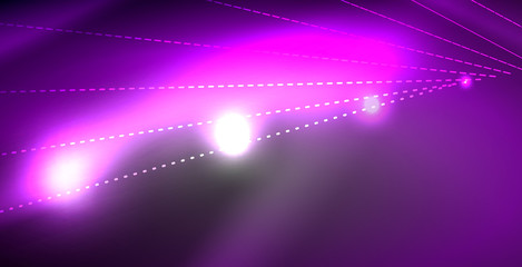 Obraz premium Glossy shiny glowing neon waves
