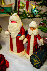 Old toy New Year's Santa Claus made in the Soviet Union in the USSR