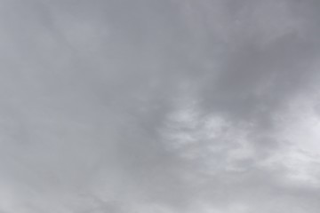 Gray sky, rain. Thunderclouds over horizon, dark, gray.