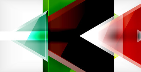 Dynamic triangle composition abstract background