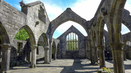 Naklejka premium Skeletrique structure and arches of the Heptonstall Methodist Church Northgate, Heptonstall, Hebden Bridge