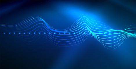 Neon wave background