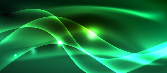Fototapeta premium Neon light waves