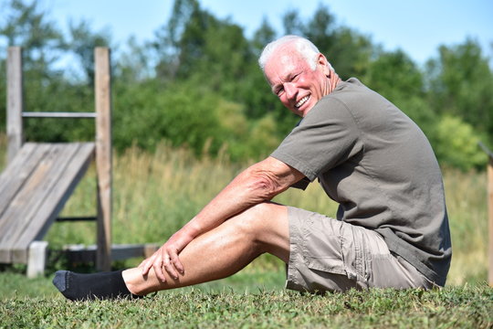 Stretching Army Senior Male Veteran