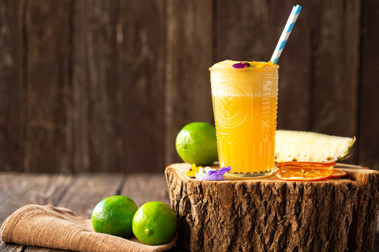 Delicious citrus fruit smoothie full of vitamin C for body and spirit rejuvenation