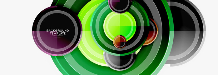 Fototapeta premium Colorful glossy circles background