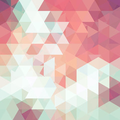 Fototapeta premium Abstract background consisting of pink, white triangles. Geometric design for business presentations or web template banner flyer. Vector illustration
