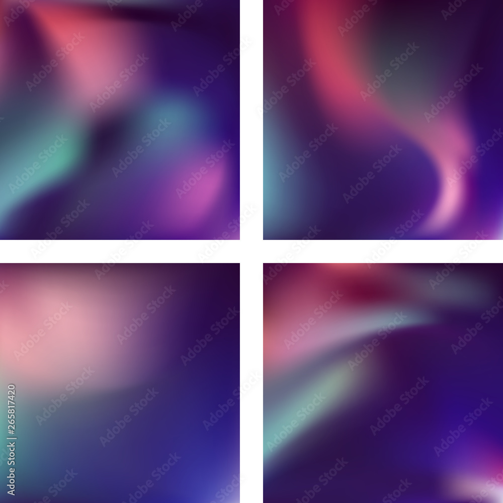 Poster set with abstract blurred backgrounds. vector illustration. modern geometrical backdrop. abstract te