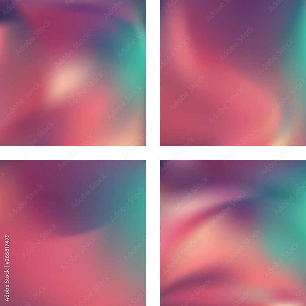 Poster set with abstract blurred backgrounds. vector illustration. modern geometrical backdrop. abstract te