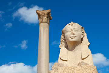 Esfinge de Heliopolis, Templo de Serapis, Columna de Pompeyo, Barrio de Karomous, Ciudad de...