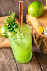 Delicious citrus fruit smoothie full of vitamin C for body and spirit rejuvenation