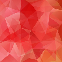 Background made of red, orange triangles. Square composition with geometric shapes. Eps 10